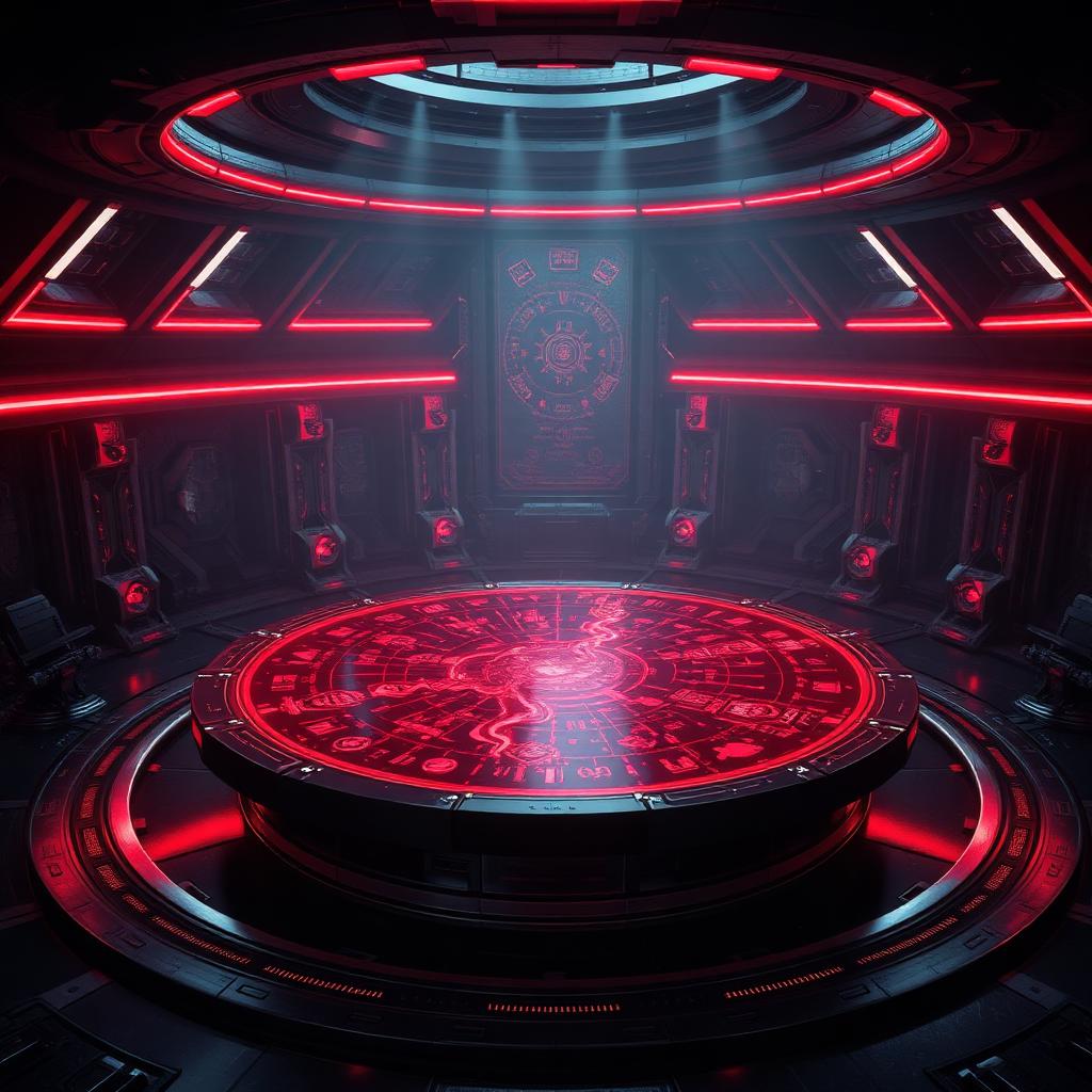 Forge Studio — Build · axial workshop hall, three anvils